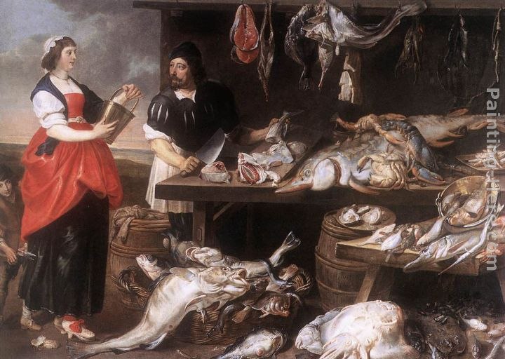 Adrian van Utrecht Fishmonger's Stall